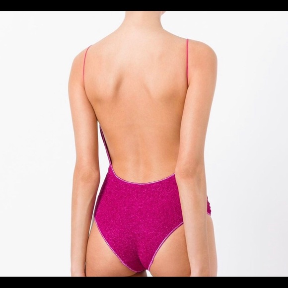 OSÉREE luminere glitter swimsuit in fuchsia - Picture 2 of 4